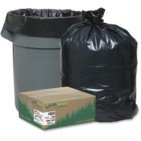 Vortex 38 x 58 in. 2 mil Reclaim Heavy-Duty Recyled Can Liner, Black VO3762343